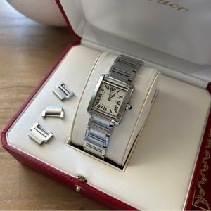 Cartier Tank Francaise Watch. Medium. Authentic excellent condition.